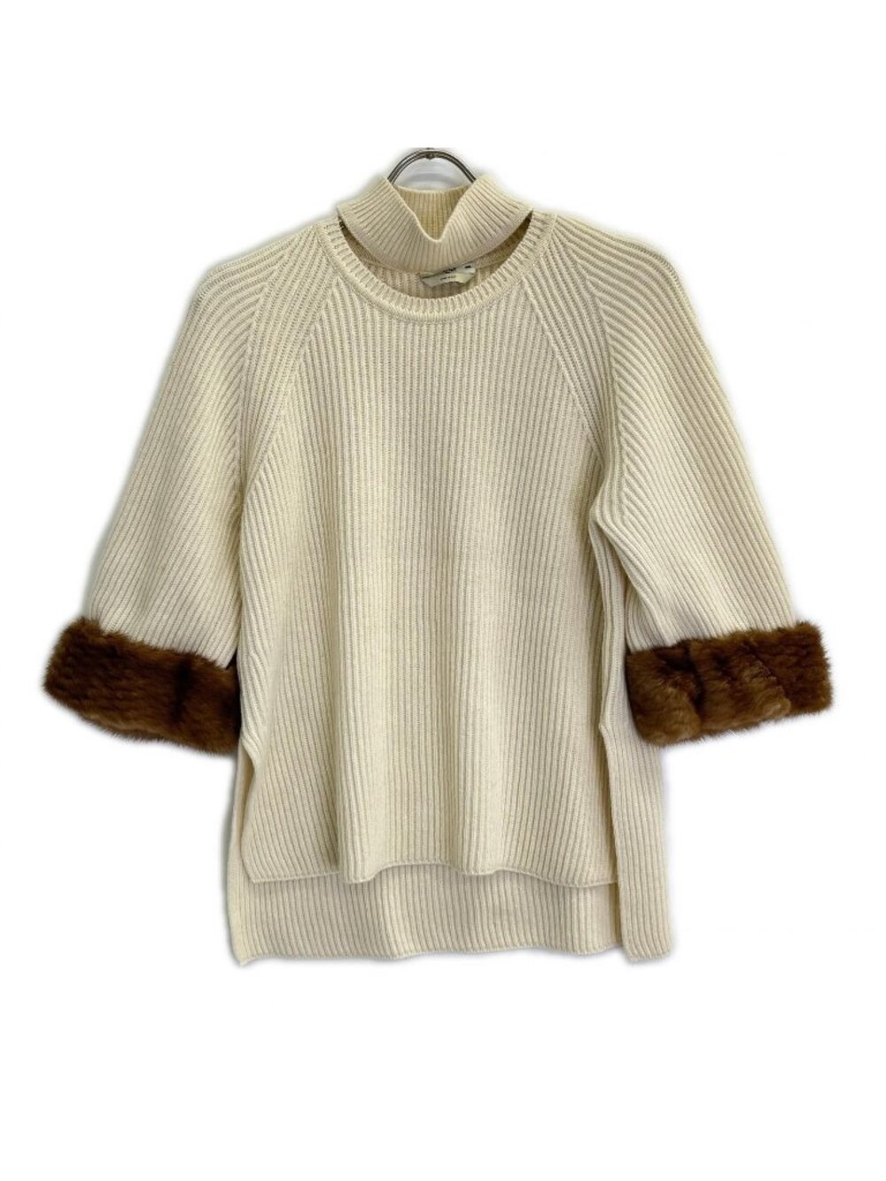 Fendi Vintage White Cashmere 100 Halter Neck Knit Top 40 Sweater